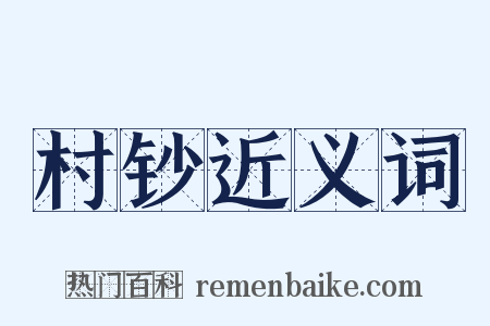 村钞近义词是什么意思的图片